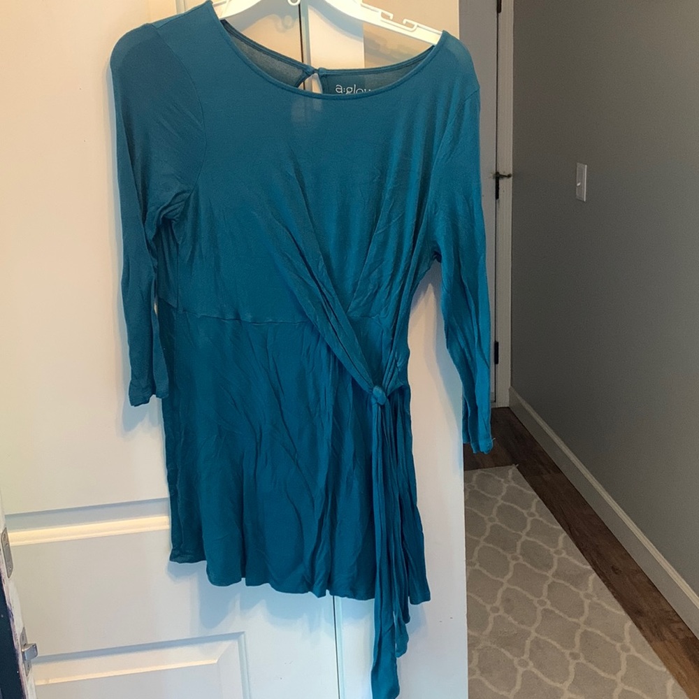 Maternity long sleeve wrap shirt